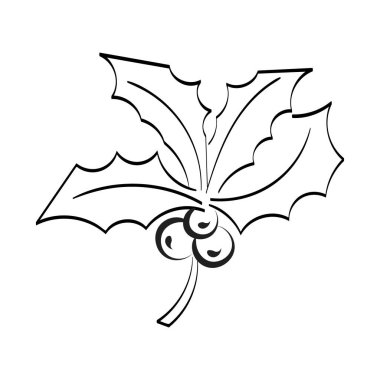 Klasik Tatil Simgesi. El Çizimi Noel İllüstrasyonu. Noel Tasarımı İçin Vektör Ögesi