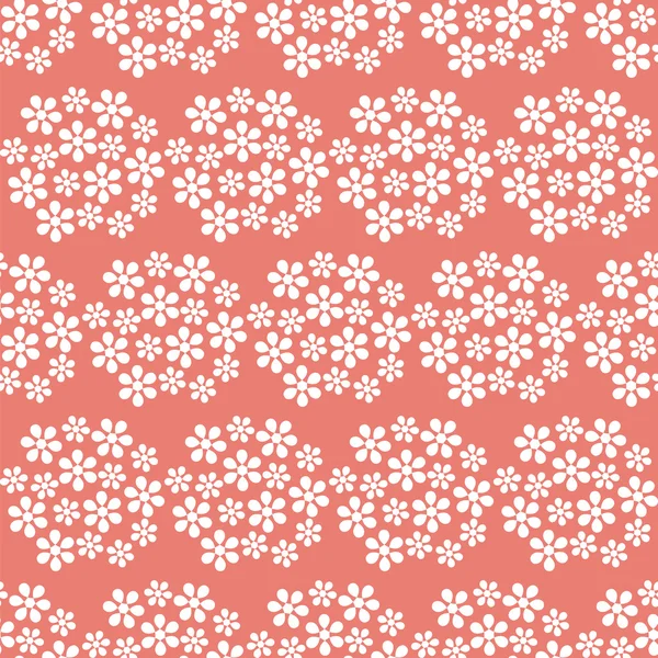 Pattern with white flowers — Stock Vector