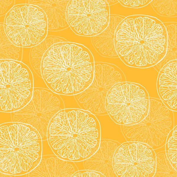 Vector pattern with oranges — Stock Vector