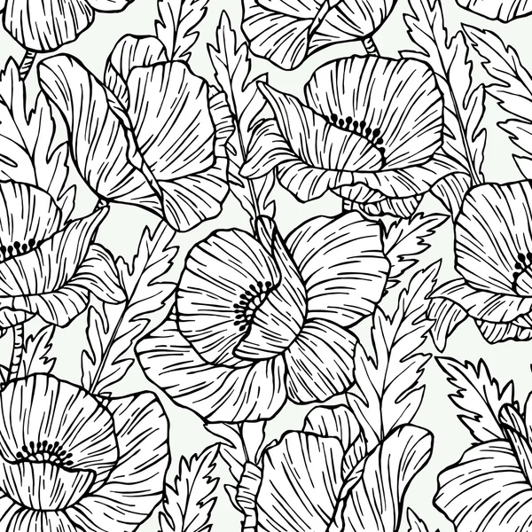 Seamless floral pattern. Background with flowers and leafs. Stock ...