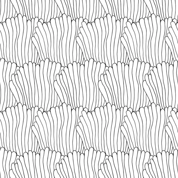 Seamless monochrome pattern. Vector background. — Stock Vector