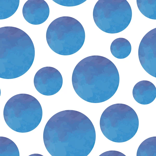 Seamless pattern with watercolor rounds — Stock Vector