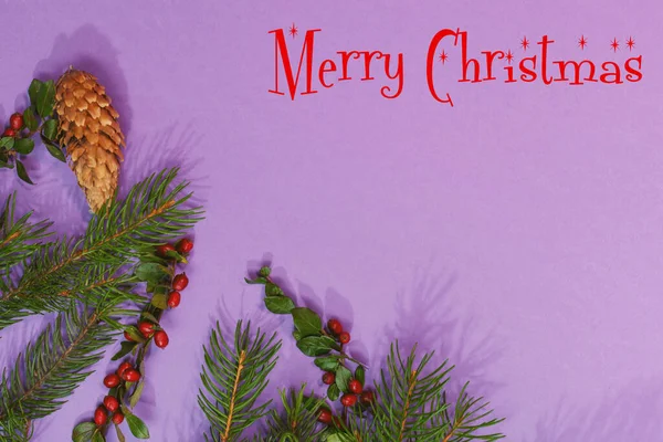 Kerstmockup Voor Ansichtkaart Met Droog Fruit Ambachtelijk Papier Geschenkdoos Handgemaakt — Stockfoto