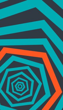 Farklı renklerde psikedelik geometrik şekiller