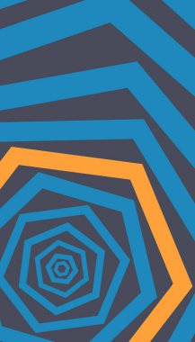 Farklı renklerde psikedelik geometrik şekiller