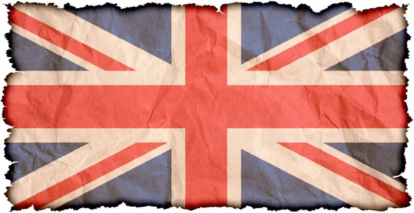 Verenigd Koninkrijk Groot Brittannië Vlag Verkreukeld Grunge Papier — Stockfoto