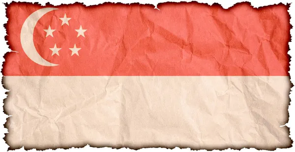 Сінгапурський Прапор Потовк Шліфувальний Папір — стокове фото