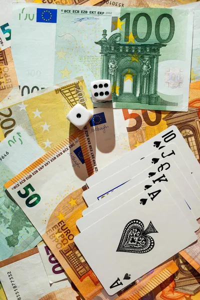 Chisinau Moldavia Dados 2020 Jugando Las Cartas Paño Verde Casino — Foto de Stock