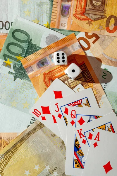 Chisinau Moldavia Dados 2020 Jugando Las Cartas Paño Verde Casino — Foto de Stock