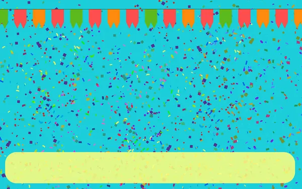 Праздничные Флаги Шаблоном Баннера Конфетти — стоковое фото