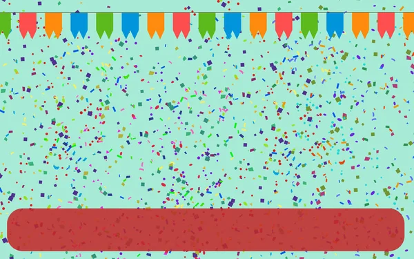 Праздничные Флаги Шаблоном Баннера Конфетти — стоковое фото