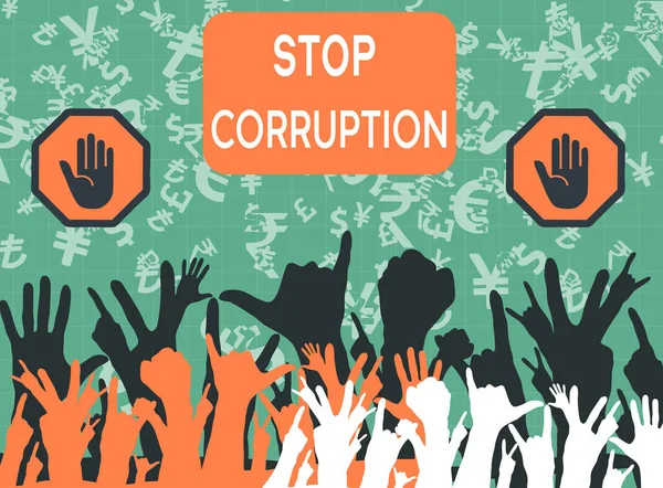 Антикорупційний День Плакат Шаблонного Прапора — стокове фото