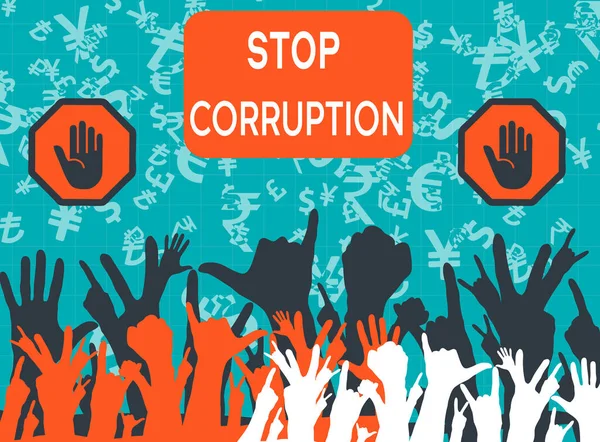 Korruption Dag Affisch Mall Banner — Stockfoto