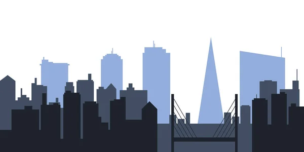 Silhouette Städtische Bunte Skyline Illustration — Stockfoto