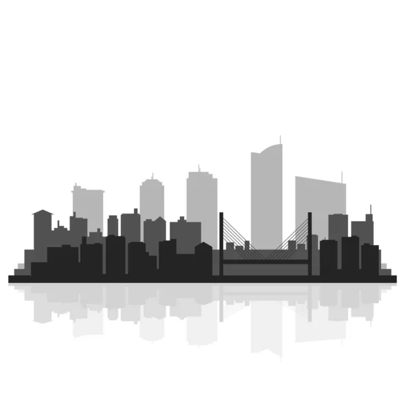 Silhouette Urban Multicolored Skyline Illustration — Stock Photo, Image