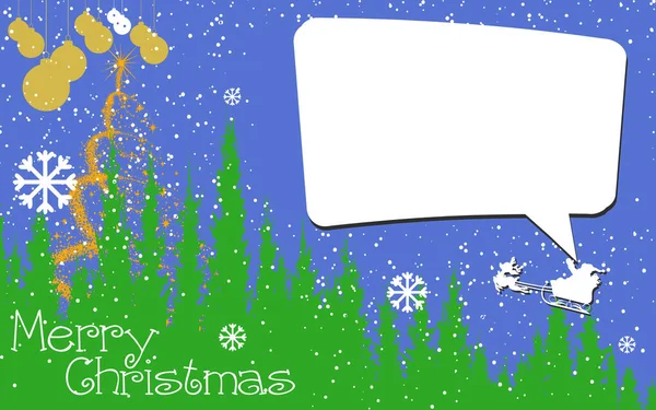 New Year Christmas Template Congratulation Postcard — Stock Photo, Image