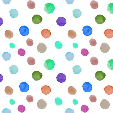 Suluboya rengarenk daireler farklı boyutlarda düşer