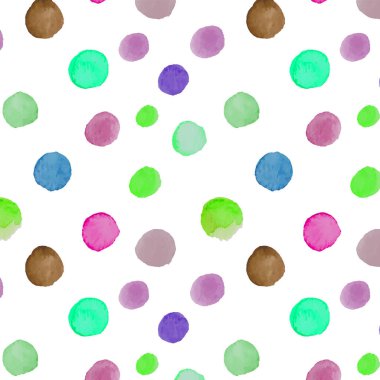 Suluboya rengarenk daireler farklı boyutlarda düşer