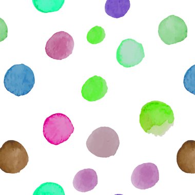 Suluboya rengarenk daireler farklı boyutlarda düşer