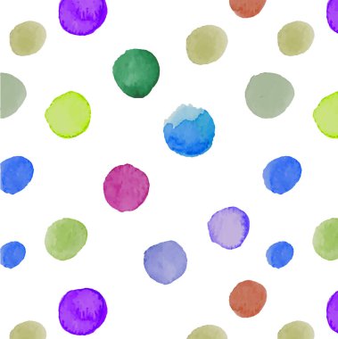 Suluboya rengarenk daireler farklı boyutlarda düşer