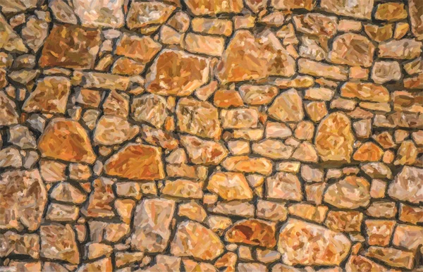 Каменная Кладка Пастельного Масла Вектор Акварели Eps — стоковый вектор