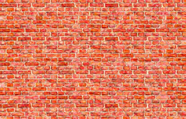 Red Brickwork Pastel Oil Watercolor Vector Eps — Stock Vector