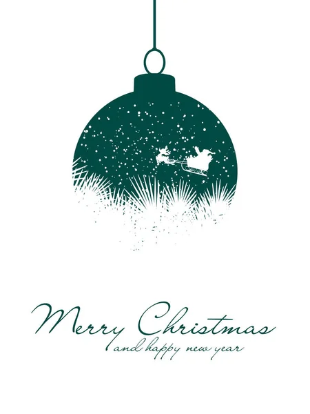 Christmas New Year Template Congratulation Postcard — Stock Photo, Image