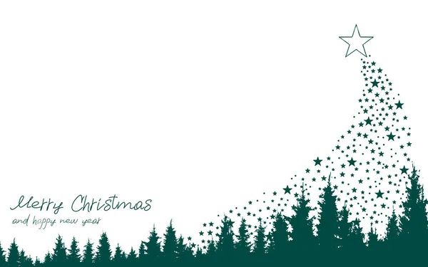 Kerstmis Nieuwjaar Sjabloon Felicitatie Briefkaart — Stockfoto