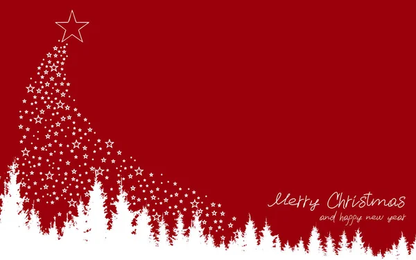 Kerstmis Nieuwjaar Sjabloon Felicitatie Briefkaart — Stockfoto