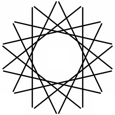 Beyaz arkaplan baskısı üzerindeki geometrik desen