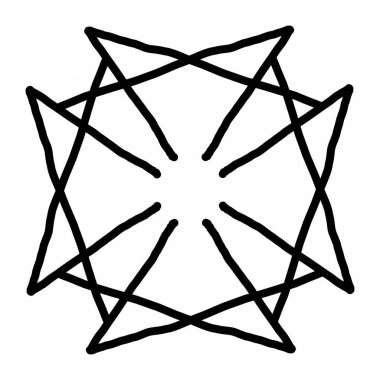 Beyaz arkaplan baskısı üzerindeki geometrik desen