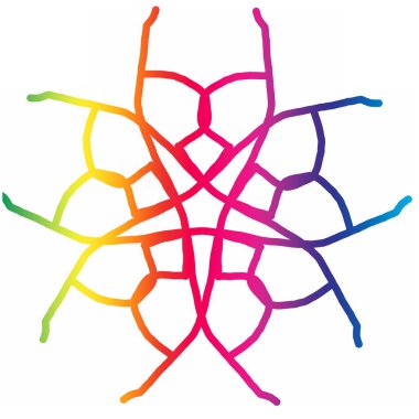 Beyaz arkaplan baskısı üzerindeki geometrik desen