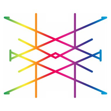 Beyaz arkaplan baskısı üzerindeki geometrik desen