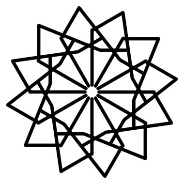Beyaz arkaplan baskısı üzerindeki geometrik desen