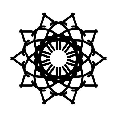 Beyaz arkaplan baskısı üzerindeki geometrik desen