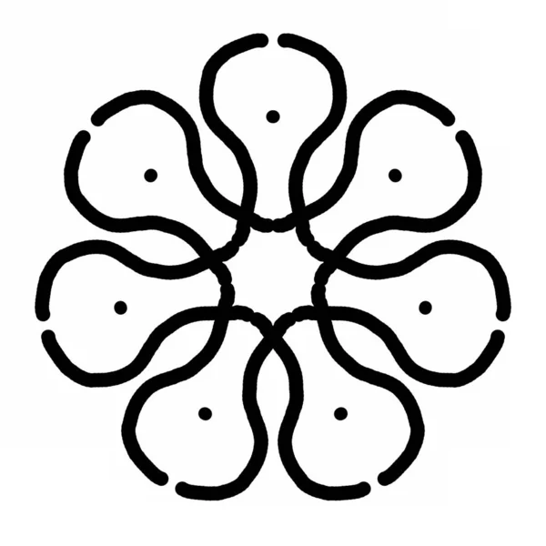 Γεωμετρικό Μοτίβο Λευκό Φόντο — Φωτογραφία Αρχείου