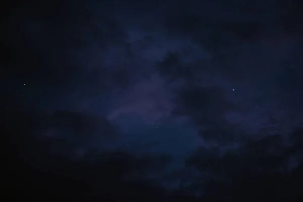 Estrellas Cielo Nocturno Juntan Las Nubes — Foto de Stock