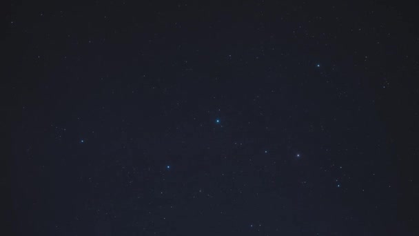 Timelapse Mouvement Constellation Cassiopée Dans Ciel Nocturne Parmi Les Étoiles — Video