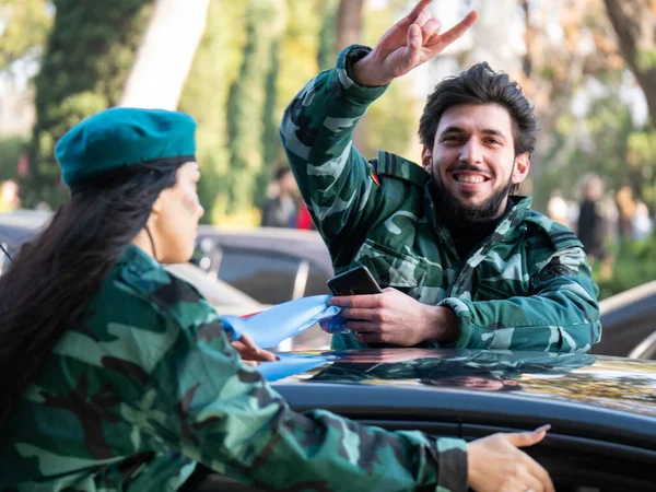 Baku Azerbaijan 2021 Dia Vitória Zefer Gunu Dia Vitória Azerbaijão — Fotografia de Stock