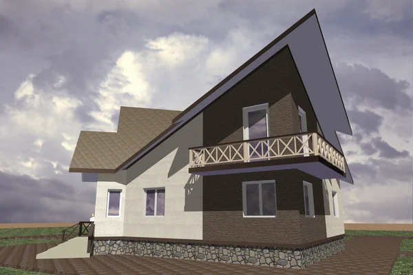 Model huis — Stockfoto