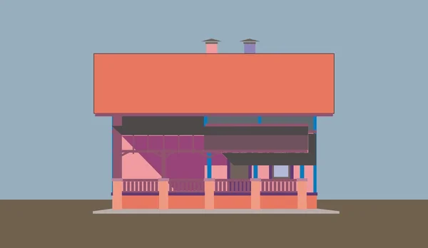 Farbiges Haus — Stockvektor