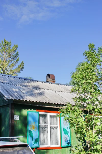 Димохід на даху — стокове фото
