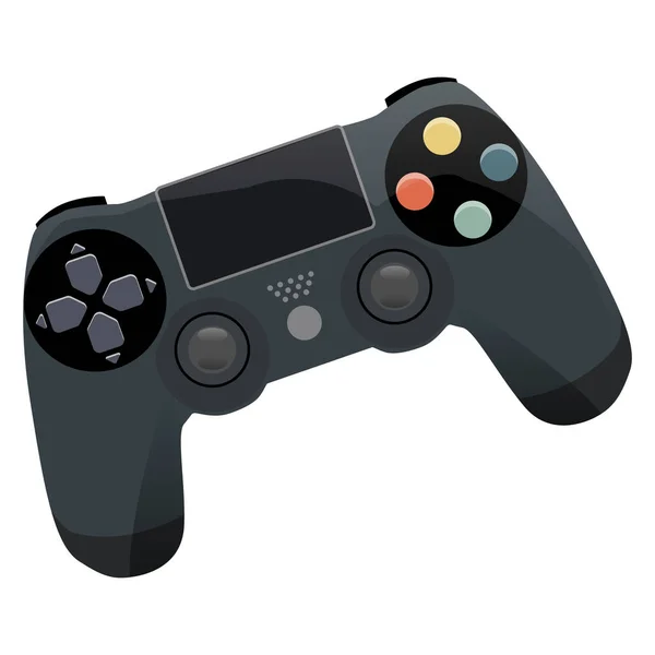 Játékkonzol Vezeték Nélküli Vezérlő Joystick Ikon Videojáték Elektronikus Gamepad Vektor — Stock Vector