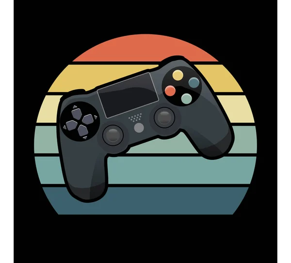 Game Console Wireless Controller Joystick Icon Video Game Electronic Gamepad — Stock Vector