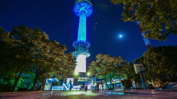Seoul city 260 Seul Kulesi — Stok video