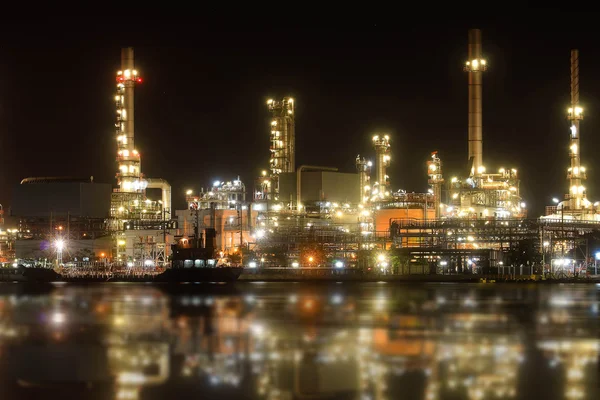 Raffinaderij plant gebied — Stockfoto