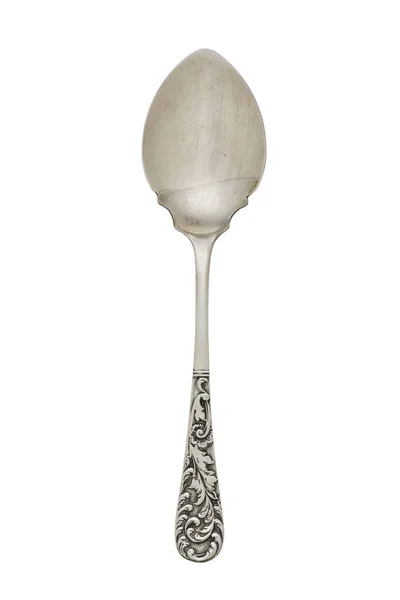 Metal Oxidized Dessert Spoon Cut Out Photo Stacking — Stock Photo, Image