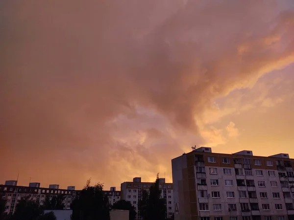 View European City Sunset Time — Stock Photo, Image