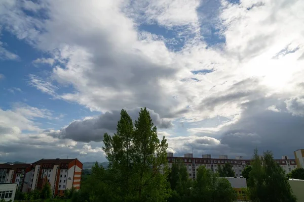 Вид Европейский Город Дневное Время — стоковое фото