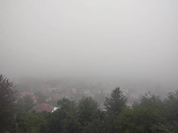 Beau Paysage Avec Brouillard Slovaquie Sur Fond Nature — Photo